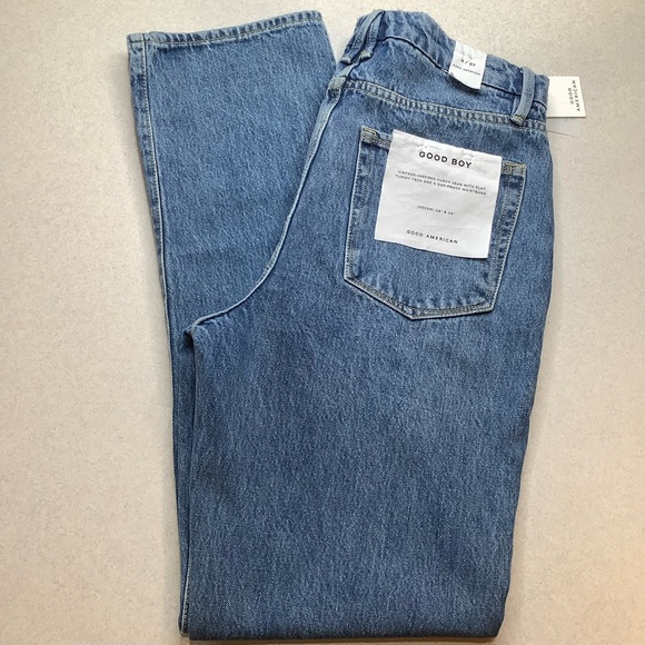 Good American Good Boy Jeans 4/27 Blue 941 NWT - Picture 3 of 8